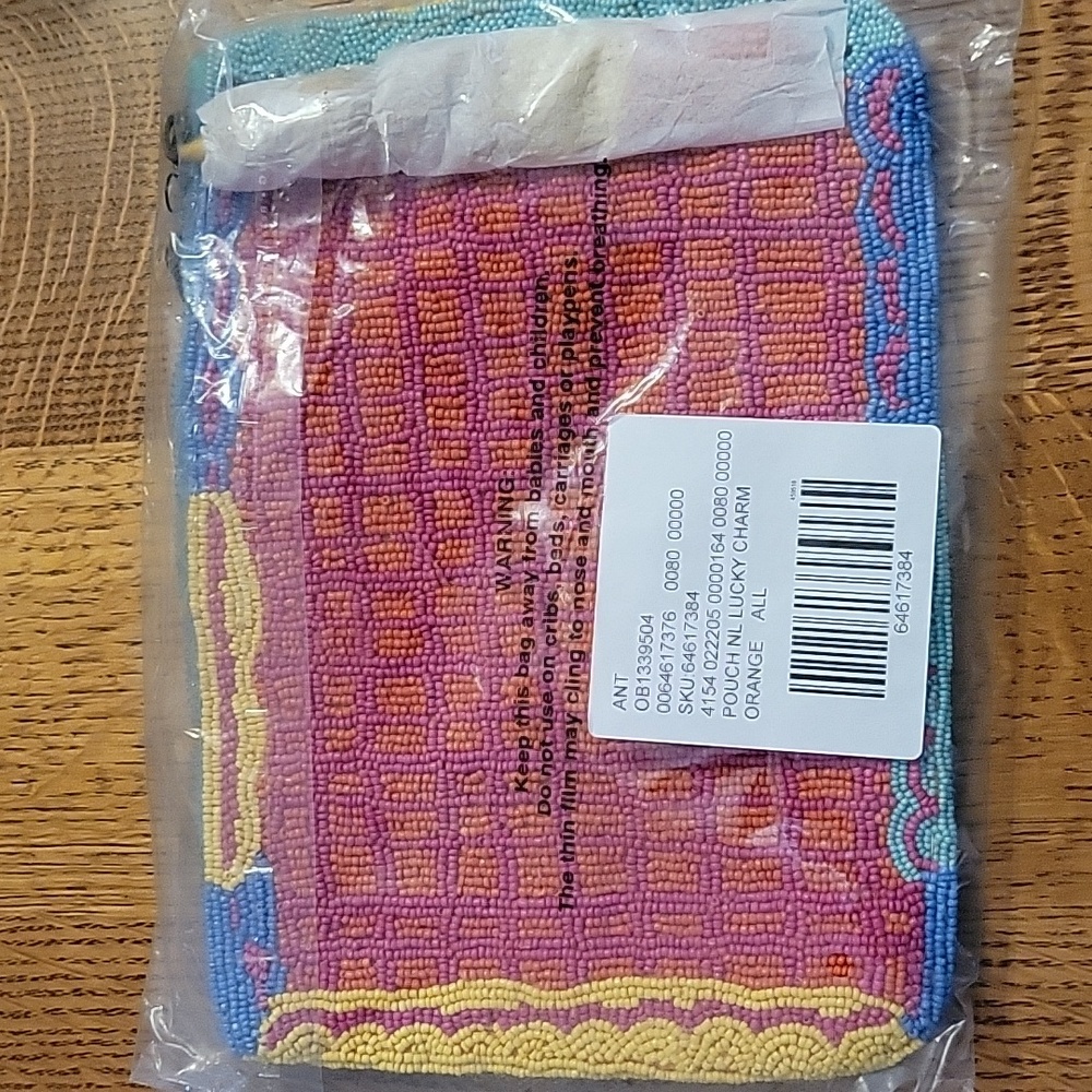 Anthropologie x Natalie Lete Beaded Lucky Charm "Long Life" Clutch - multi-color - Picture 9 of 10